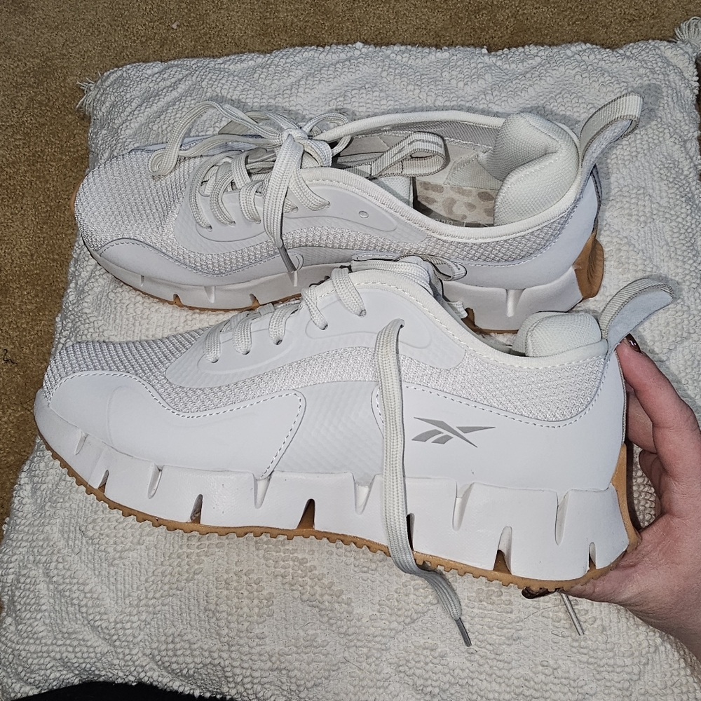 Reebok White Comfort Footbed Sneakers